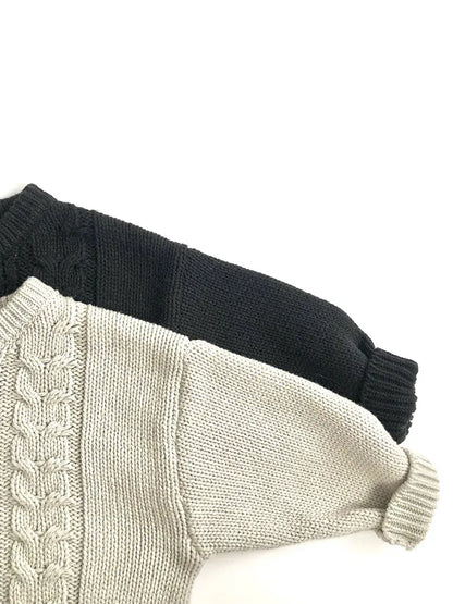 ニット・セーター キッズトップス バイカラーパッチワークニットセーター 2カラー【mh0006916】