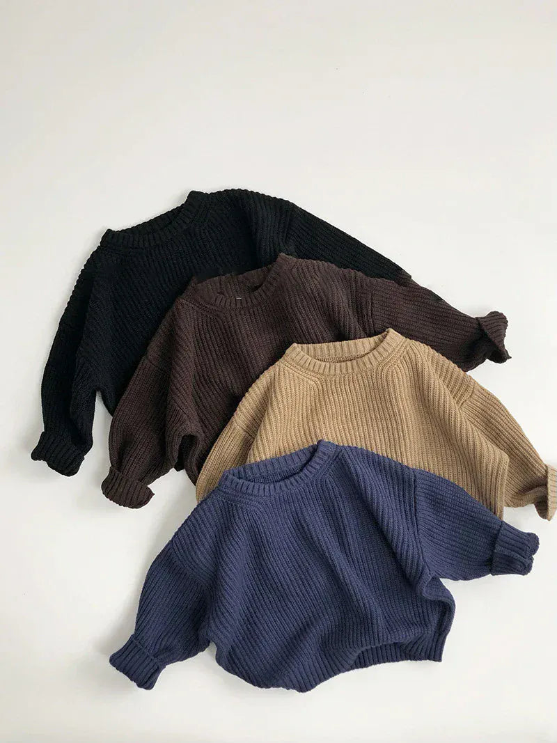 ニット・セーター キッズトップス シンプルベーシックニットセーター 4カラー【mh0006912】