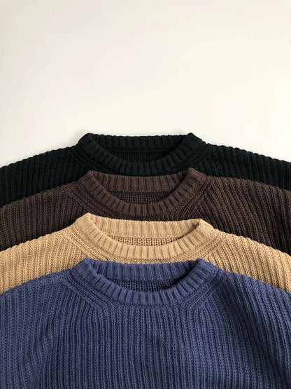 ニット・セーター キッズトップス シンプルベーシックニット長袖セーター 4カラー【mh0006976】