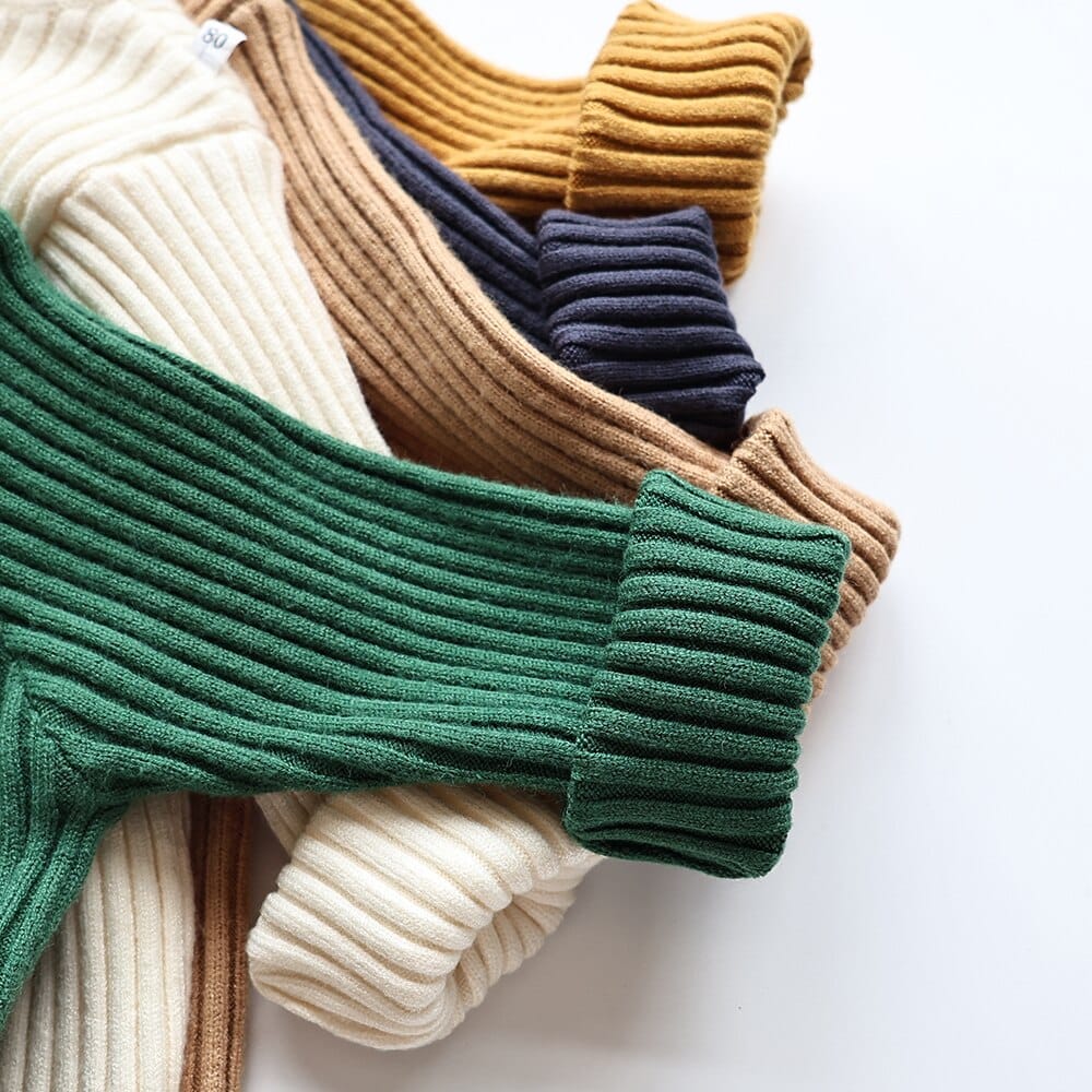 ニット・セーター キッズ服 タートルネック カットソー セーター ニット シンプル ベーシック 無地 5色 男の子【mh0002793】