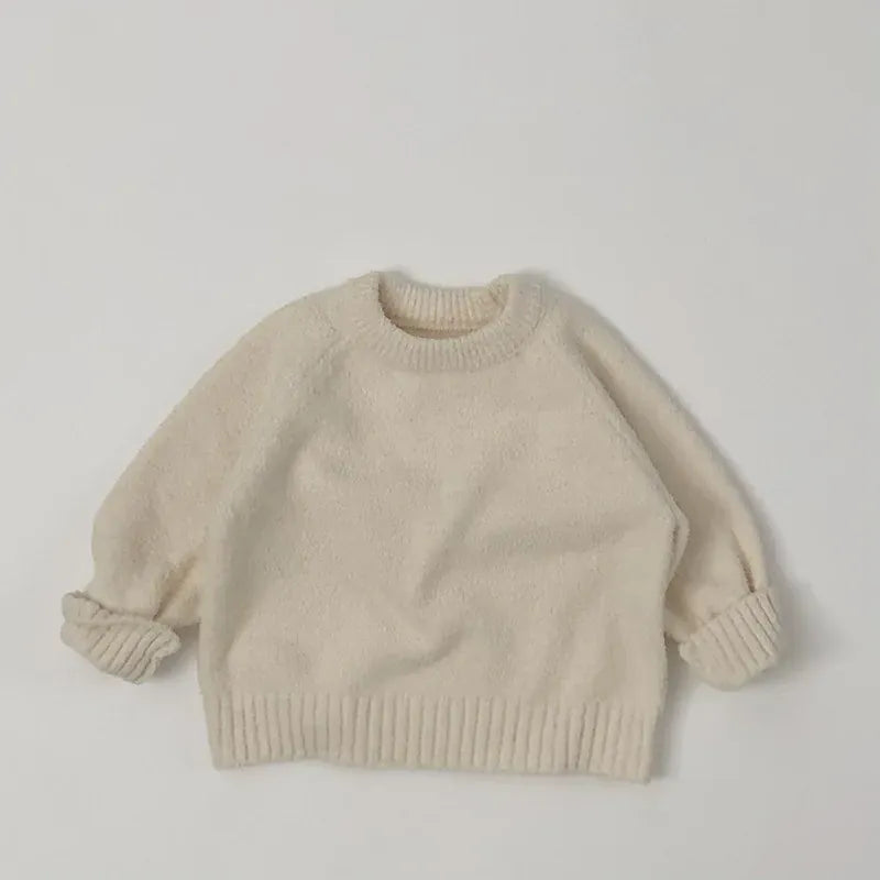 ニット・セーター Beige / 80cm 12M キッズトップス スモーキーカラーシンプル長袖ニットセーター【mh0008021】