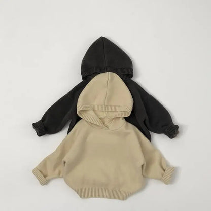 ニット・セーター Beige / 80cm 12M キッズトップス 裏ファーフリースフーディニットプルオーバーセーター【mh0008022】