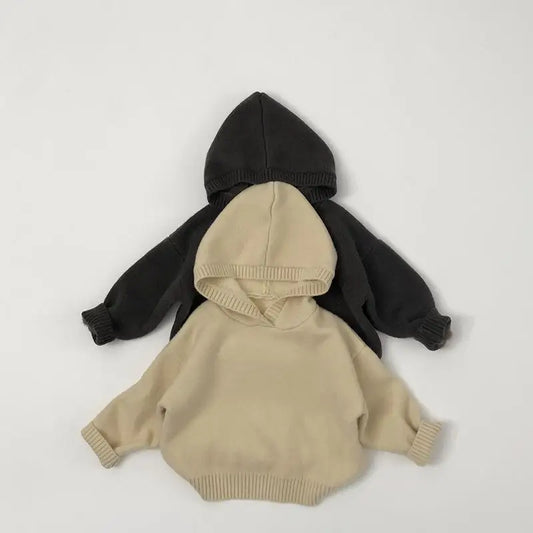 ニット・セーター Beige / 80cm 12M キッズトップス 裏ファーフリースフーディニットプルオーバーセーター【mh0008022】