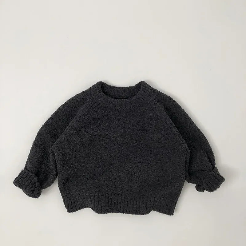 ニット・セーター Black / 80cm 12M キッズトップス スモーキーカラーシンプル長袖ニットセーター【mh0008021】