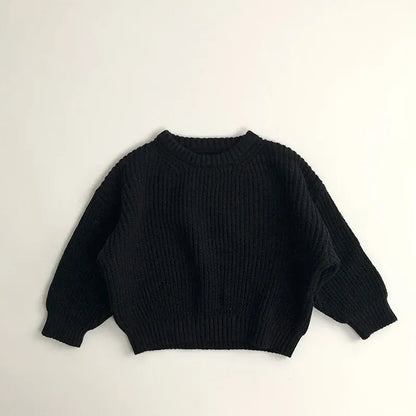 ニット・セーター Black / 80cm キッズトップス シンプルベーシックニットセーター 4カラー【mh0006912】