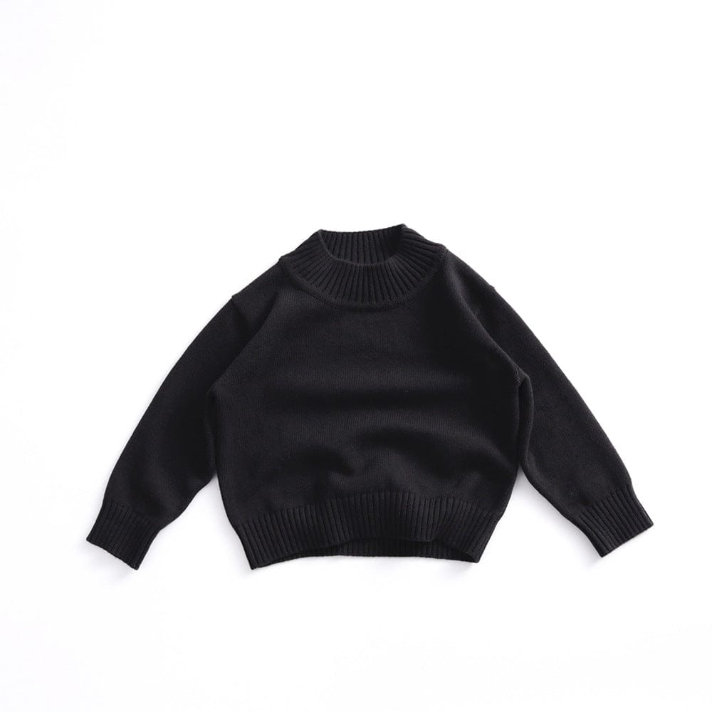 ニット・セーター Black / 80cm ボトルネックコットンニットセーター【mh0011094】