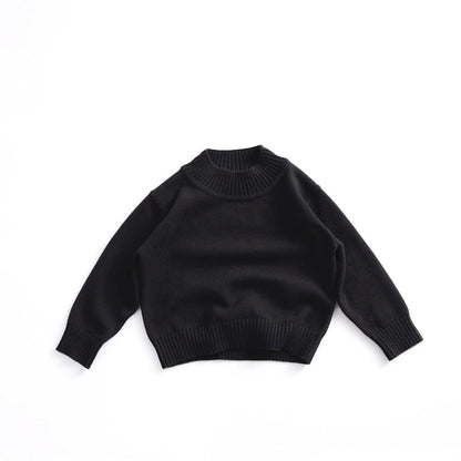 ニット・セーター Black / 80cm ボトルネックコットンニットセーター【mh0011094】