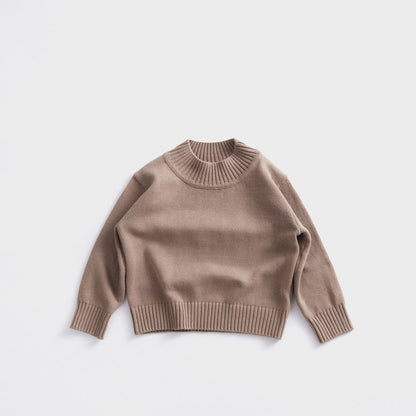 ニット・セーター Creamy White / 80cm ボトルネックコットンニットセーター【mh0011094】