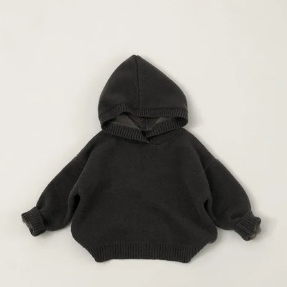 ニット・セーター Dark Gray / 80cm 12M キッズトップス 裏ファーフリースフーディニットプルオーバーセーター【mh0008022】