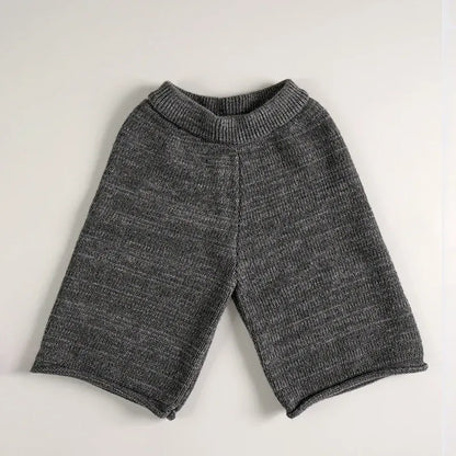 ノースリーブセットアップ gray Pants / 12M  80CM キッズベスト/パンツ ニットアシメベスト/ニットワイドパンツ【mh0008335】