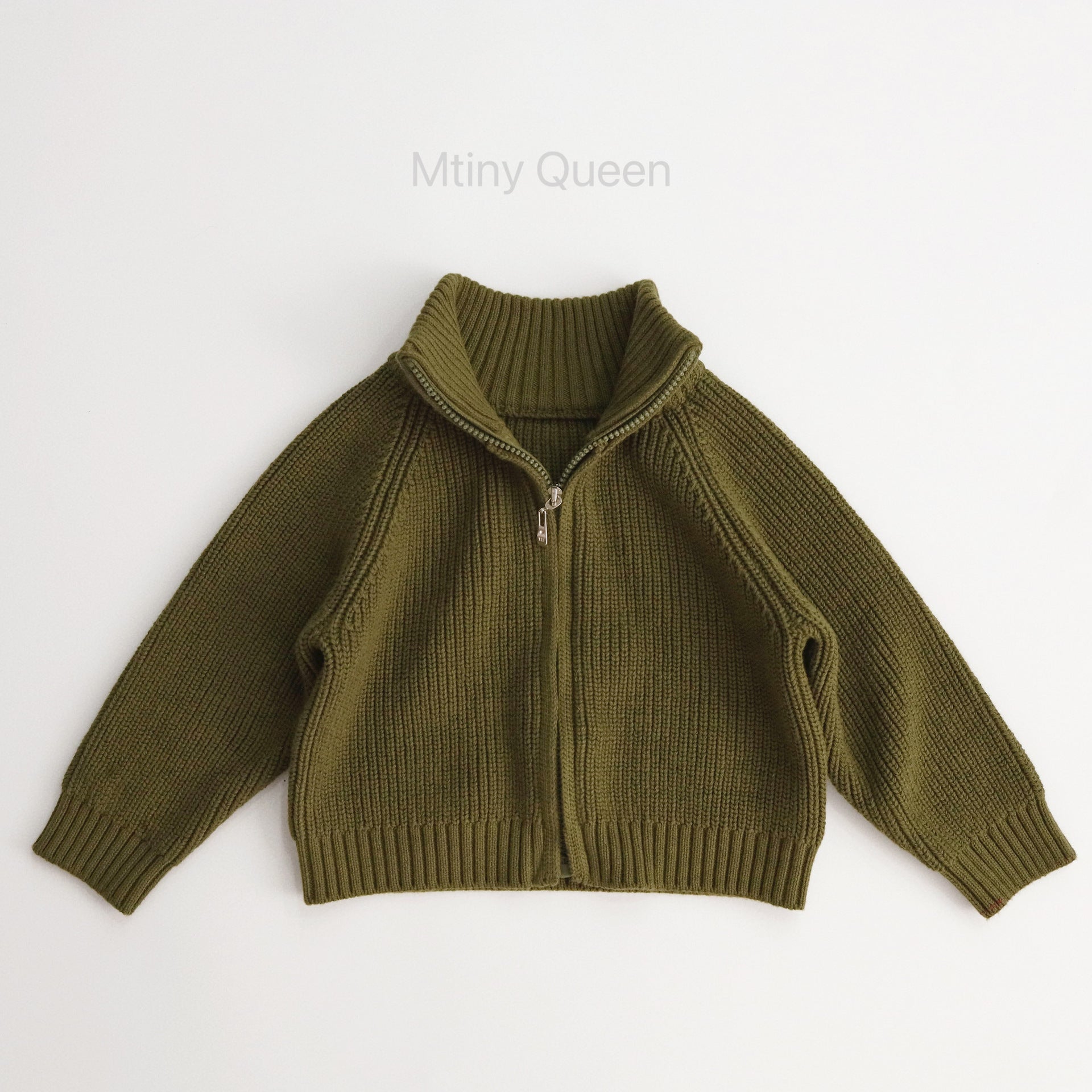 カーディガン・パーカー green / 80cm ニットカーディガン ジップアップジャケット【mh0011782】