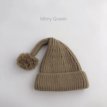 ベビー用帽子 Grey / One Size キッズ帽子 ニット とんがり ぽんぽん ニットキャップ ニット帽 帽子 ピクミン帽子 ユニセックス 男の子 女の子 子供服【mh0003133】