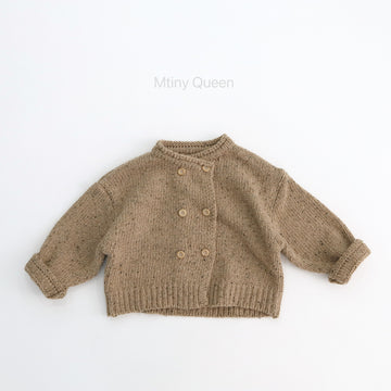 カーディガン・パーカー Khaki / 80cm ダブルボタンカーディガン ニットジャケット【mh0011777】