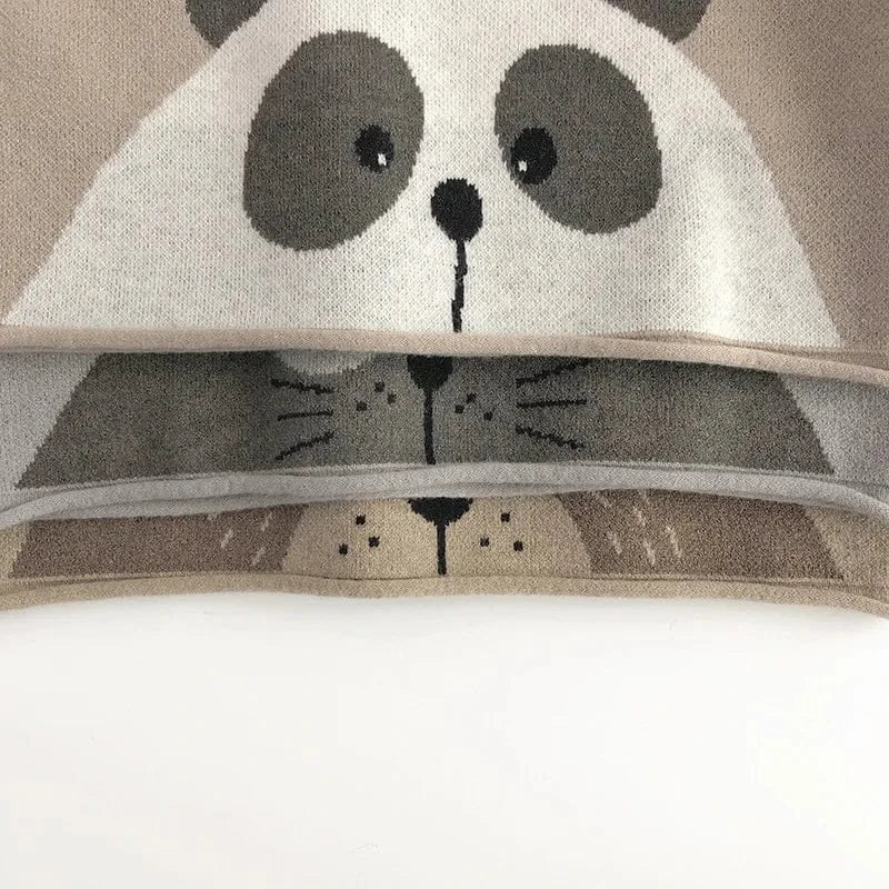 ニット・セーター キッズトップス ニットセーター プルオーバー アニマル柄【mh0006503】