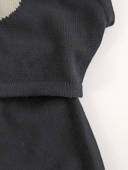 ノースリーブセットアップ キッズトップス/パンツ ベアくまニットベスト/ニットハーフパンツ【mh0006836】