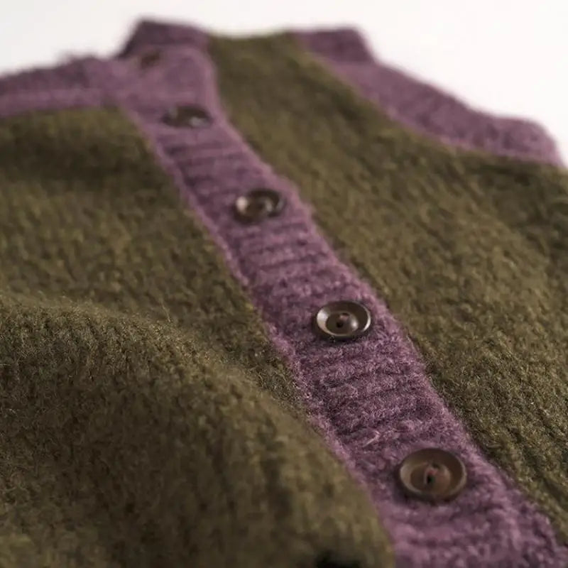 ベスト キッズベスト ニットバイピングアシメフロントボタンベスト【mh0007216】