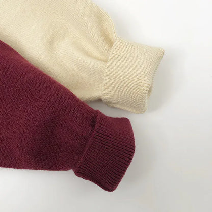 ニット・セーター キッズトップス アシメボタンハイネックボトルネックニットセーター【mh0007872】