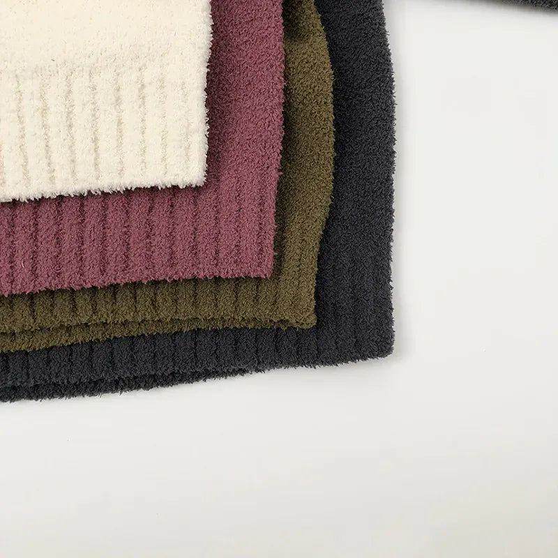 ニット・セーター キッズトップス スモーキーカラーシンプル長袖ニットセーター【mh0008021】