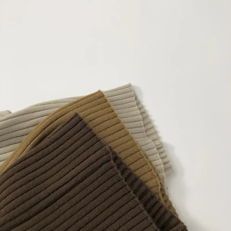 ニット・セーター キッズトップス シンプルリブニットタートルネックセーター【mh0008154】