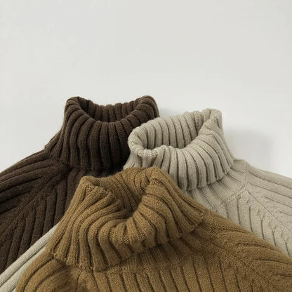 ニット・セーター キッズトップス シンプルリブニットタートルネックセーター【mh0008154】