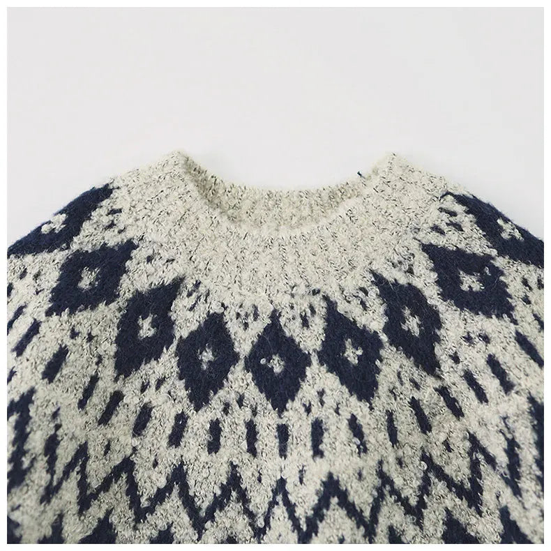 ニット・セーター キッズトップス ノルディック柄ニットセーター【mh0008336】