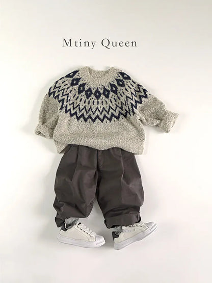 ニット・セーター キッズトップス ノルディック柄ニットセーター【mh0008336】