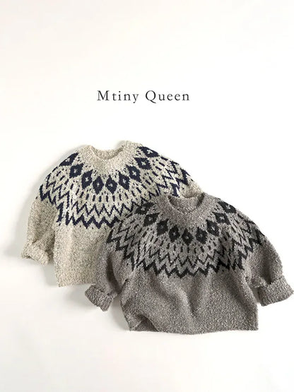 ニット・セーター キッズトップス ノルディック柄ニットセーター【mh0008336】