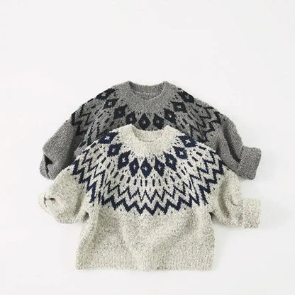 ニット・セーター キッズトップス ノルディック柄ニットセーター【mh0008336】