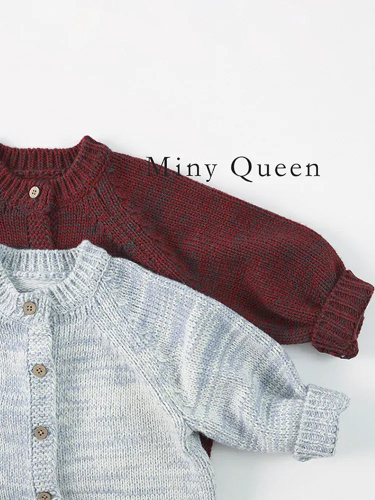 カーディガン・パーカー キッズカーディガン シンプルニットルーズカーディガン【mh0008337】