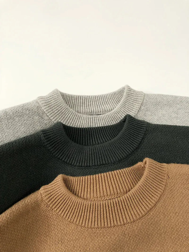 ニット・セーター キッズトップス ファニーフェイスデザインニット長袖セーター【mh0008411】