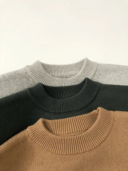 ニット・セーター キッズトップス ファニーフェイスデザインニット長袖セーター【mh0008411】