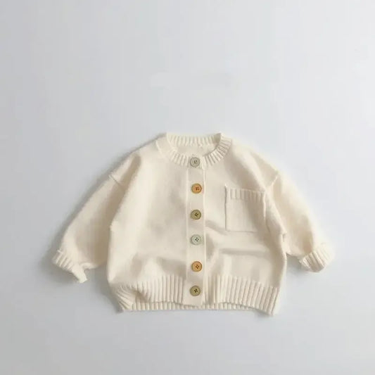 カーディガン・パーカー キッズカーディガン ボタンアクセントシンプルニットジャケット【mh0008949】