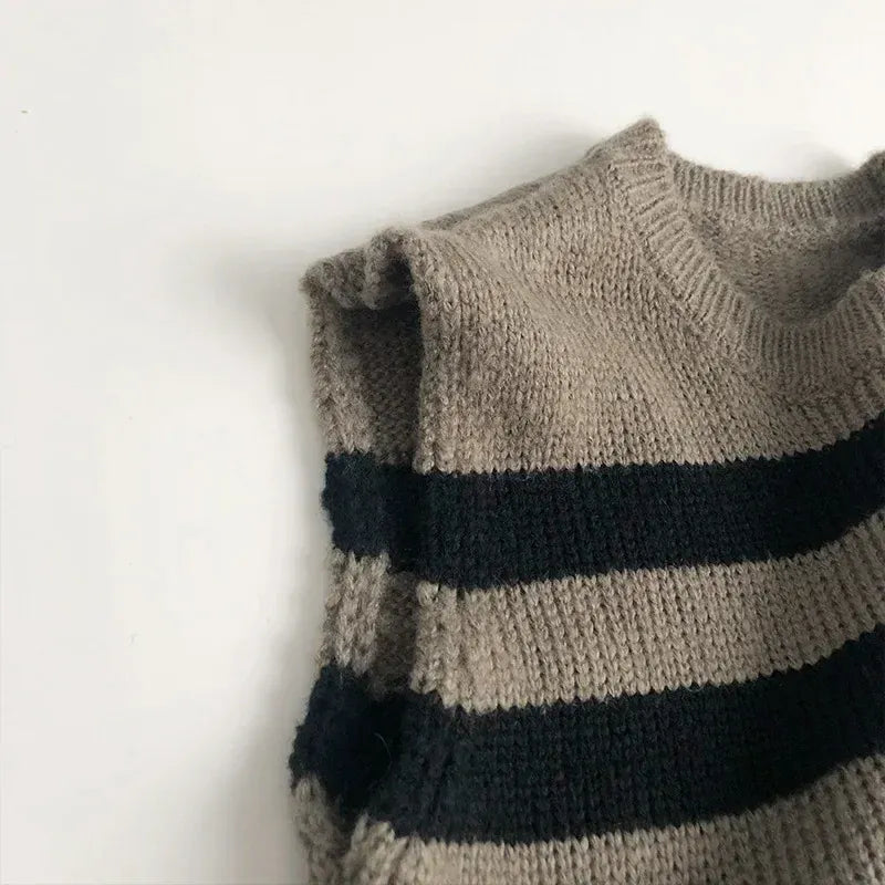 ベスト キッズベスト ボーダーニットジレベスト【mh0008950】