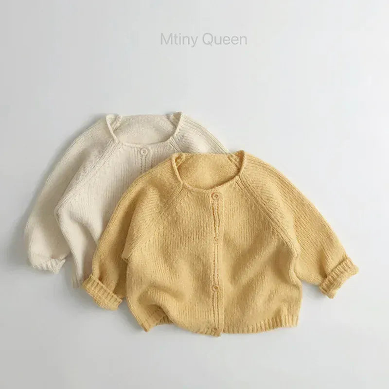 カーディガン・パーカー キッズカーディガン ざっくりニットシンプルカーディガンジャケット【mh0008951】