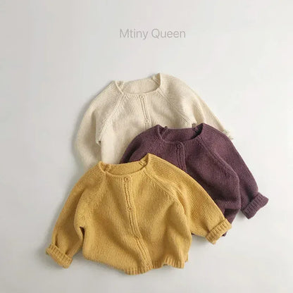 カーディガン・パーカー キッズカーディガン ざっくりニットシンプルカーディガンジャケット【mh0008951】