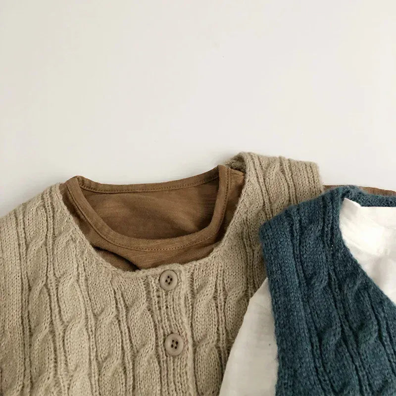 ベスト キッズベスト ニット前あきショートジレベスト【mh0008953】