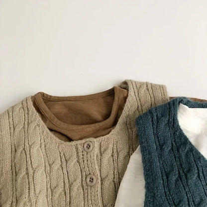 ベスト キッズベスト ニット前あきショートジレベスト【mh0008953】