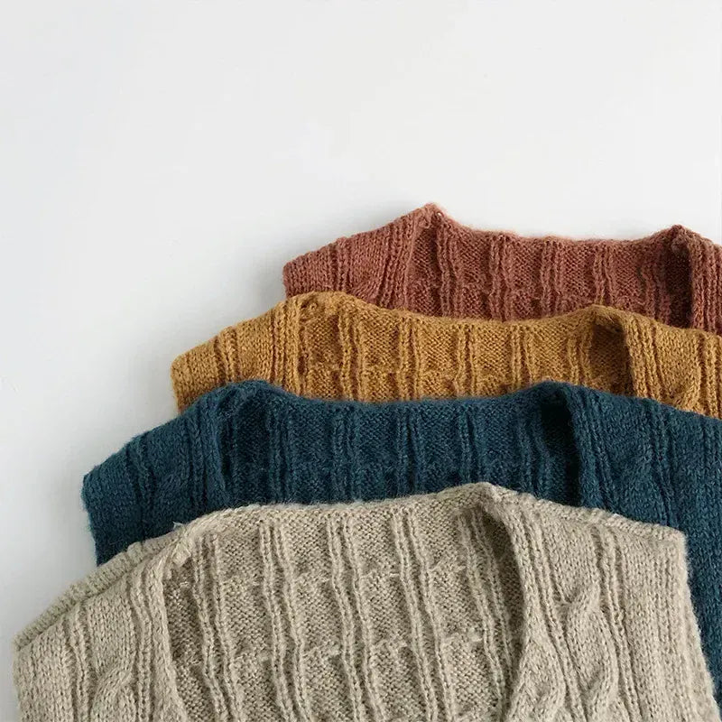 ベスト キッズベスト ニット前あきショートジレベスト【mh0008953】