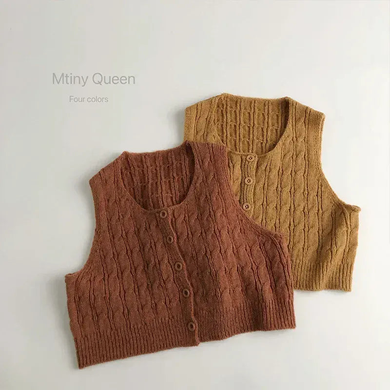 ベスト キッズベスト ニット前あきショートジレベスト【mh0008953】