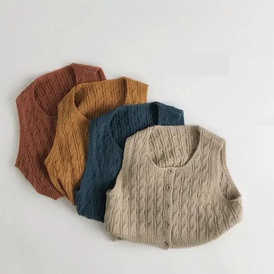 ベスト キッズベスト ニット前あきショートジレベスト【mh0008953】