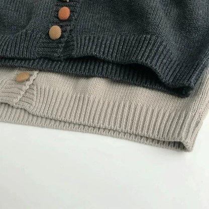 ベスト キッズベスト ニット前あきカラフルボタンジレベスト【mh0008954】