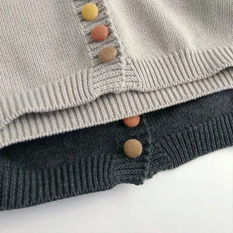 ベスト キッズベスト ニット前あきカラフルボタンジレベスト【mh0008954】