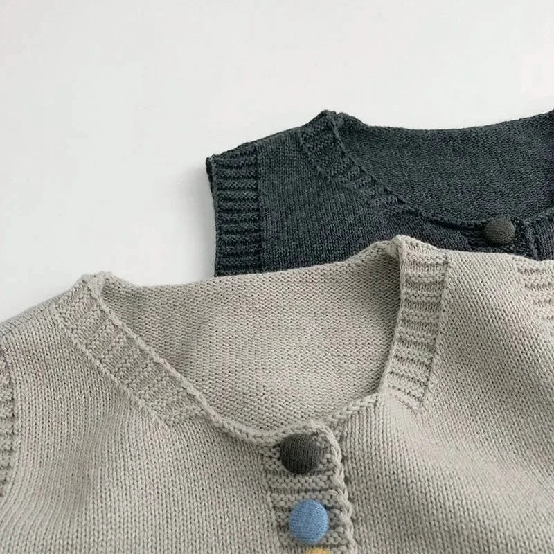 ベスト キッズベスト ニット前あきカラフルボタンジレベスト【mh0008954】