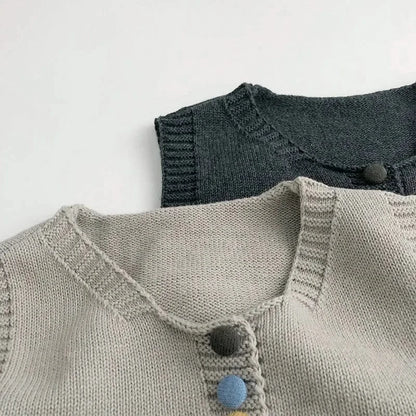 ベスト キッズベスト ニット前あきカラフルボタンジレベスト【mh0008954】