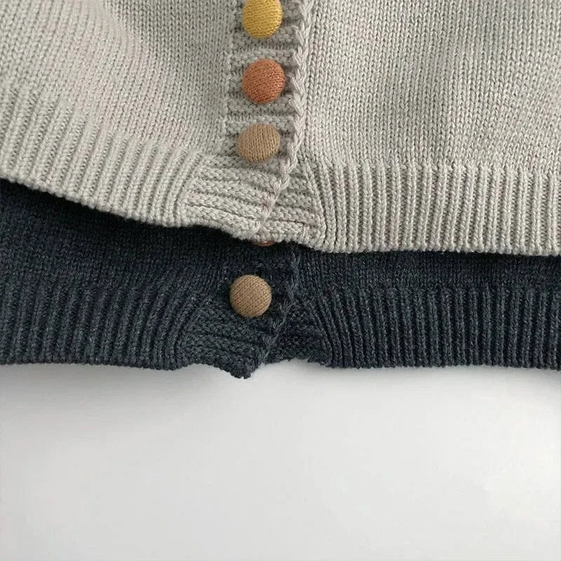 ベスト キッズベスト ニット前あきカラフルボタンジレベスト【mh0008954】