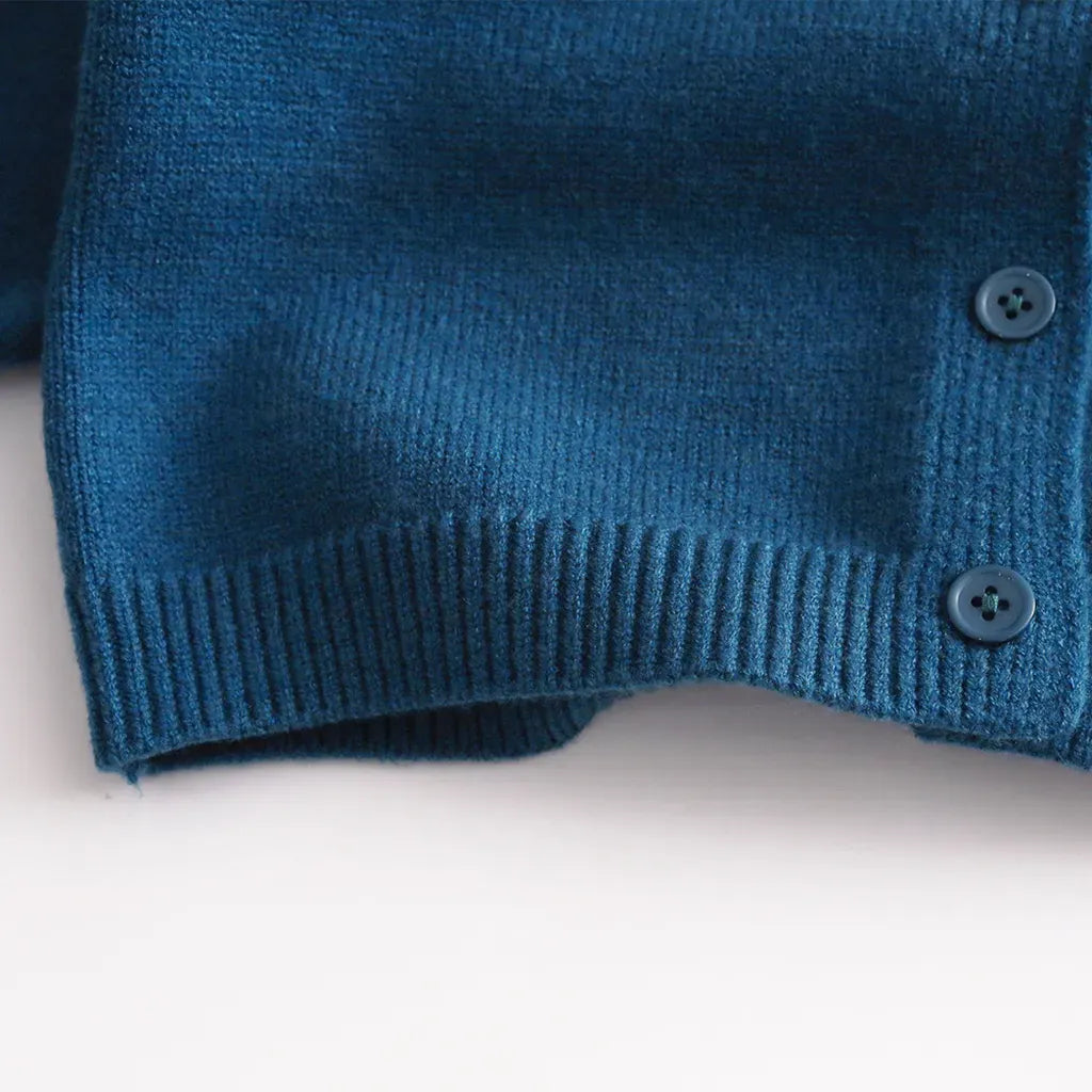 カーディガン・パーカー シンプルワンポイント刺繍ニットカーディガン【mh0011088】