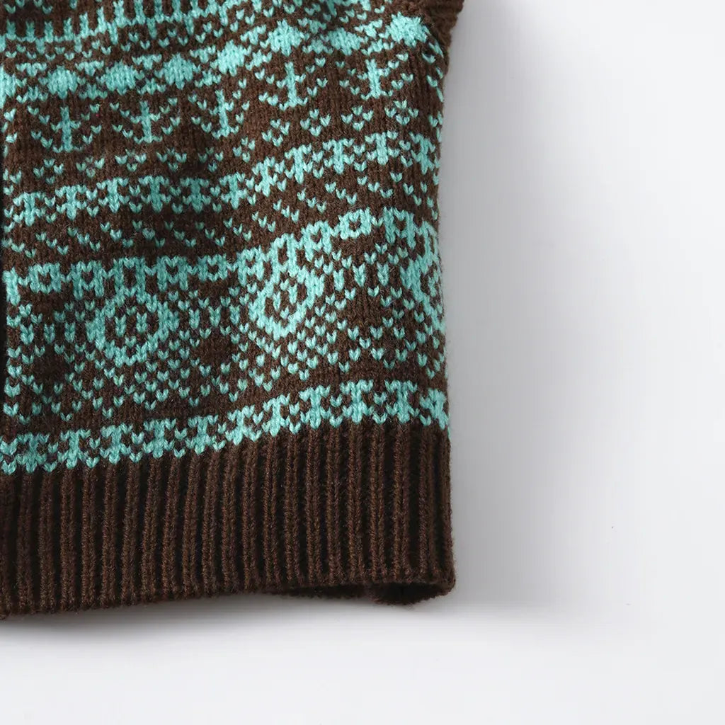 ベスト 北欧風柄ニットベスト【mh0011089】