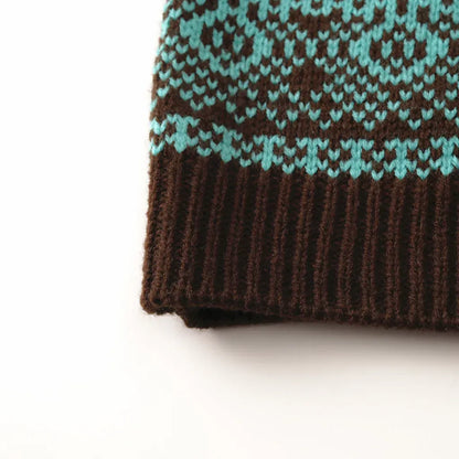 ベスト 北欧風柄ニットベスト【mh0011089】