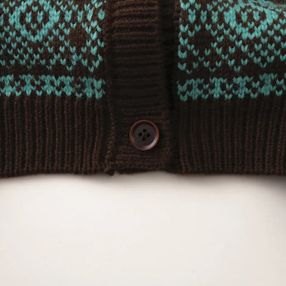 ベスト 北欧風柄ニットベスト【mh0011089】