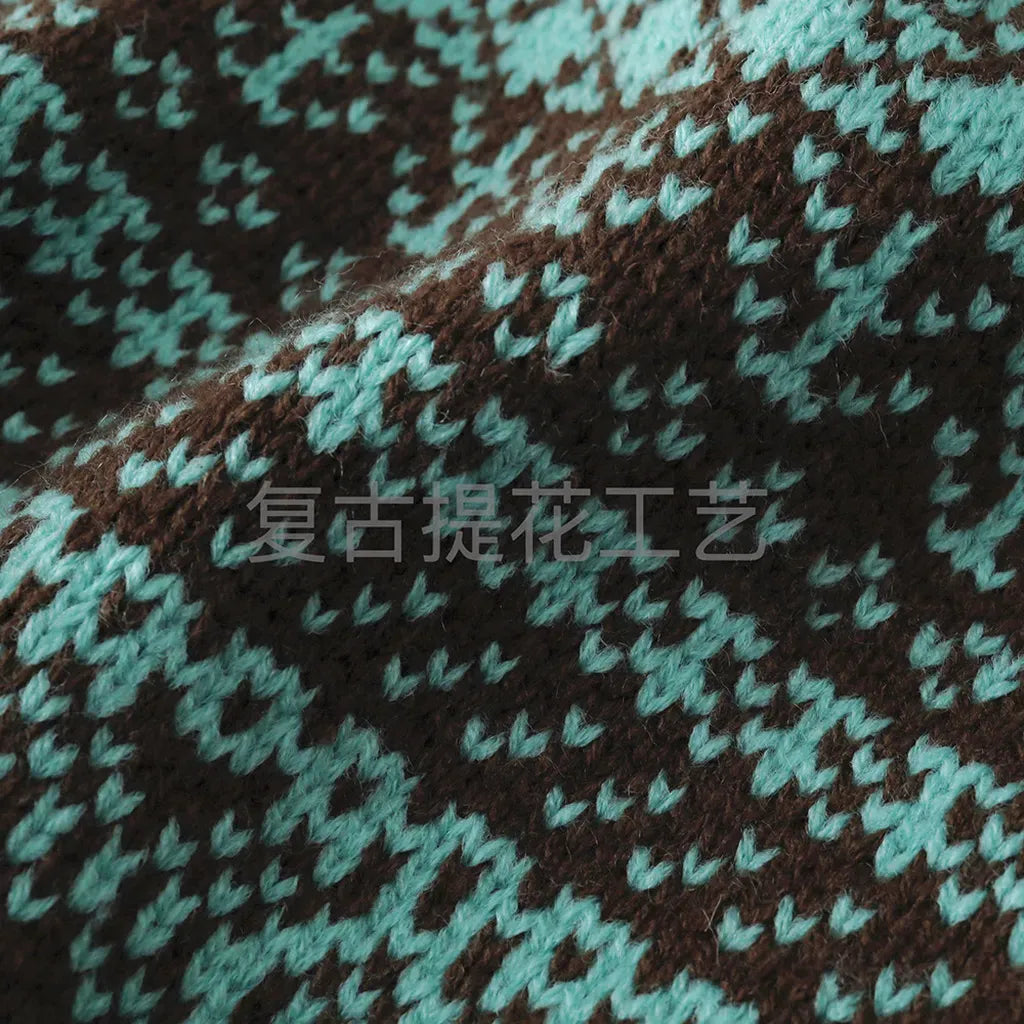 ベスト 北欧風柄ニットベスト【mh0011089】